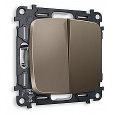 Выключатель двухклавишный без рамки ambrella volt quant mo633010